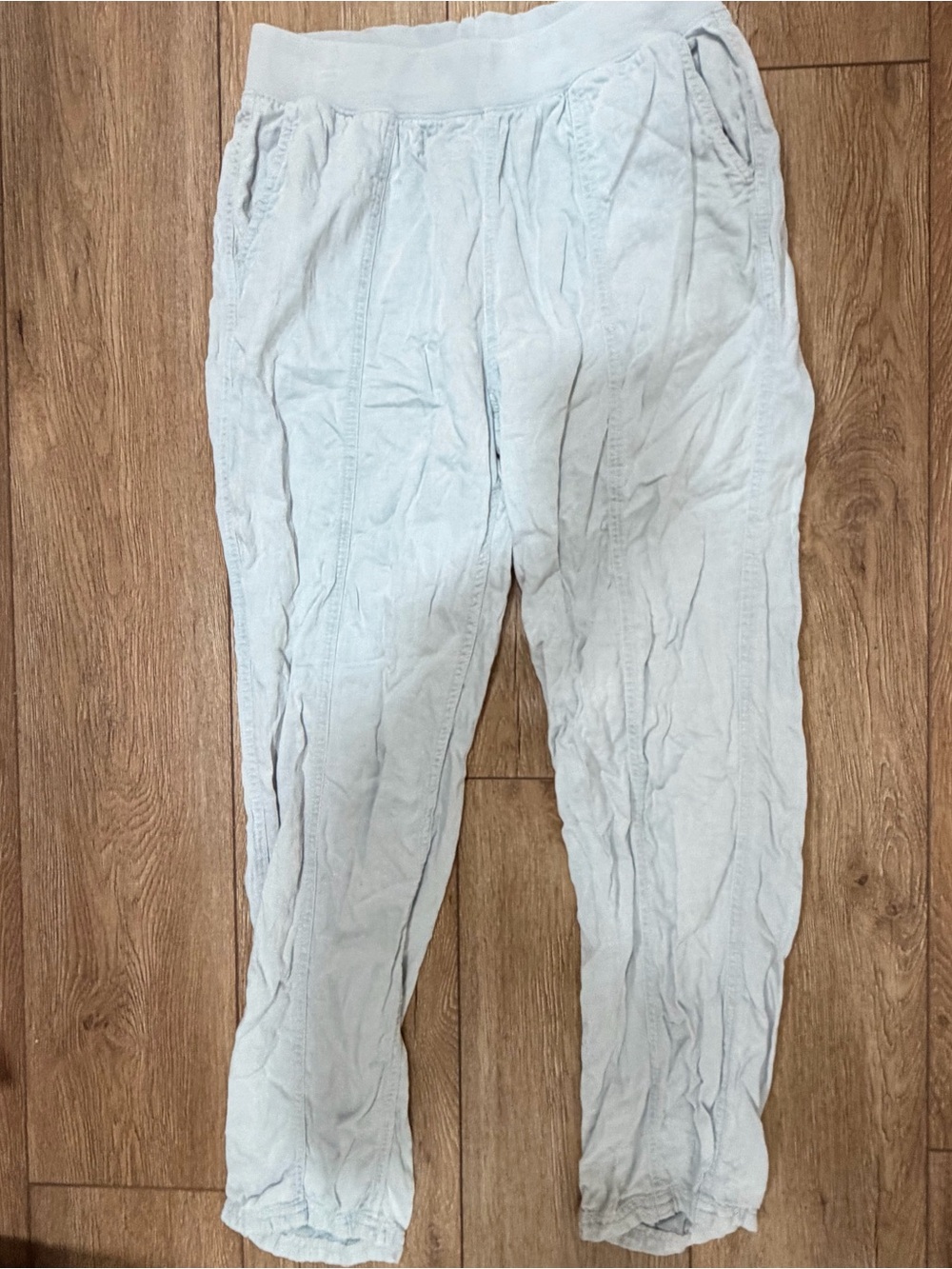 Faherty Light blue linen and cotton blend pants